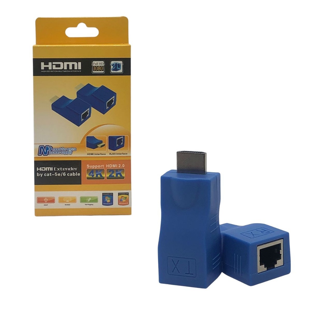 Extensor HDMI por 1 solo UTP hasta 30 mtrs soporta 4K