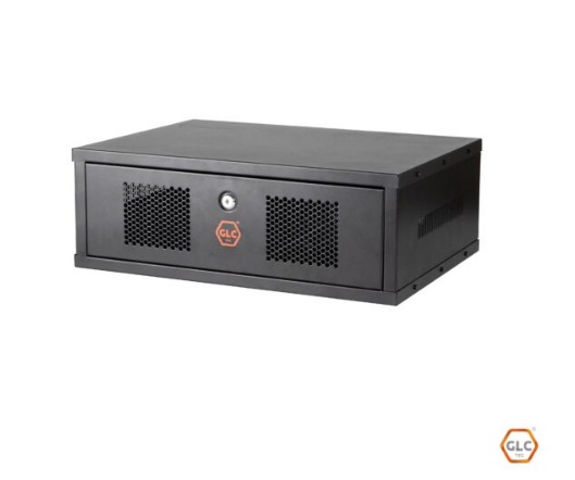 Minirack mural GLC CCTV 3U-370mm 19" puerta microperforada