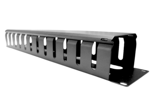 Organizador de cable Reguvolt 1U de 5 anillos C/Tapa de metal para rack (RV-O-1U-TAP)