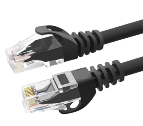 Patchcord Reguvolt 0,5m UTP Cat5e cobre PVC color negro (RV-PCORD5e-050)