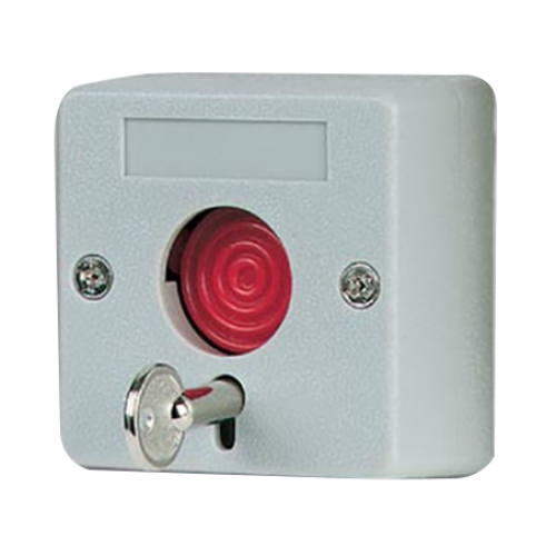 [2100877.tuc] Pulsador de panico plastico con retencion y llave