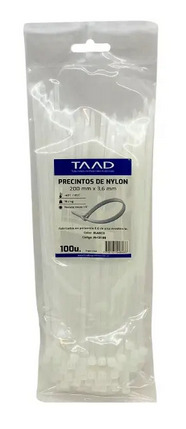 [PI-13100.tuc] Precinto Taad blanco 3.6x200mm (PI-13100)