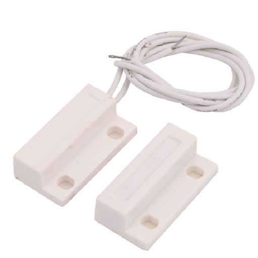 [163.tuc] Sensor magnetico interior cableado Blanco c/cable c/adhesivo 3M