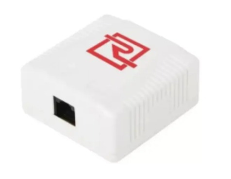 [RV-ROSETA-1U5e.tuc] Caja de montaje superficial Reguvolt Cat5e 1 Puerto RJ45 (RV-ROSETA-1U5e)