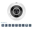 Camara IP Fisheye Uniview 12Mpx 1.8mm 360° MicroSD iA Alerta Audible PoE IP66 IK10 (IPC868ER-VF18-B)