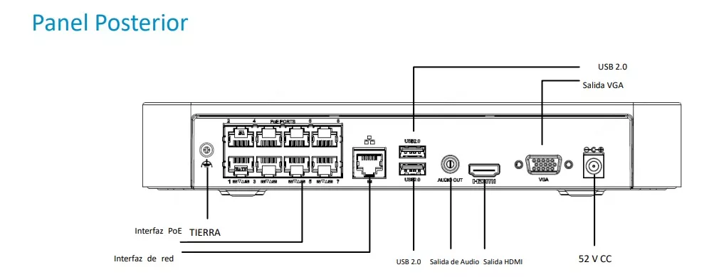 NVR Uniview 8 Ch PoE 4K iA Onvif/RTSP Ultra H265/H265/H264 (NVR301-08LS3-P8)