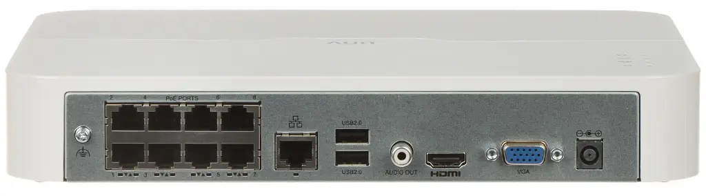 NVR Uniview 16 Ch/8 PoE, 4K iA Onvif/RTSP Ultra H265/H265/H264 (NVR301-16LS3-P8)