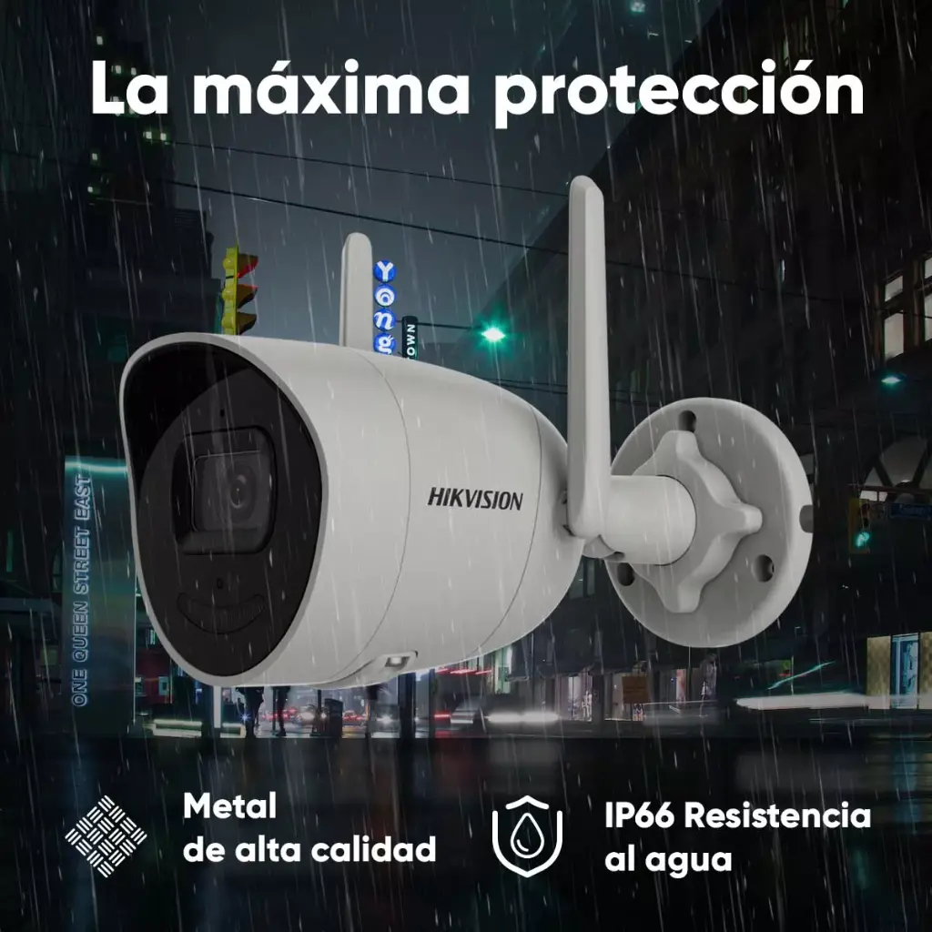 Camara IP WIFI bullet 2MP Hikvision DS-2CD2021G2-IDW Microfono - parlante - SD - Metalica