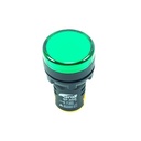 Piloto indicador monofasico verde Ø22mm (GF-22G)