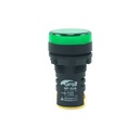 Piloto indicador monofasico verde Ø22mm (GF-22G)