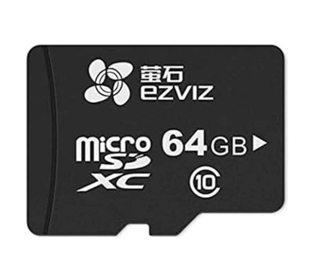 Tarjeta de Memoria MicroSD EZVIZ 64GB Clase 10 para Cámaras de Vigilancia (Precio promo solo con Camara)