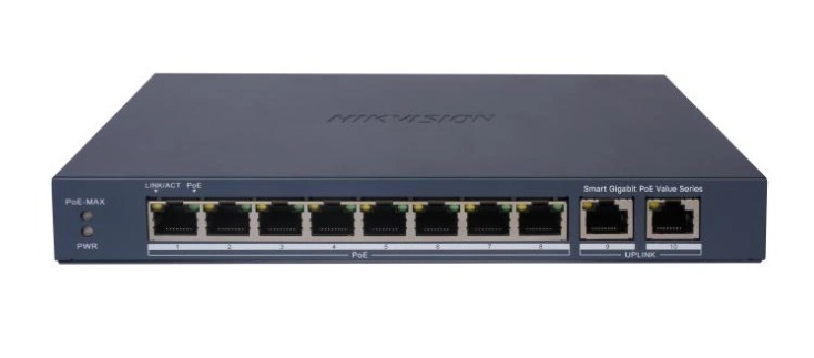 Switch Hikvision 8 Puertos Gigabit Poe Administrable (DS-3E1510P-EI/M)