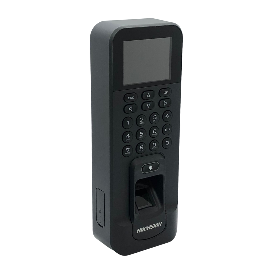 Control de acceso IP WiFi Hikvision PIN, huella y tarjeta (DS-K1T804BMF)