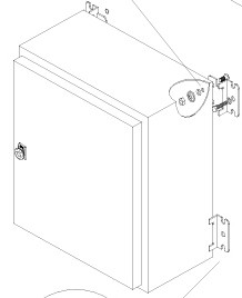 Soporte a pared para Gabinete estanco Talemec GE (2mm)