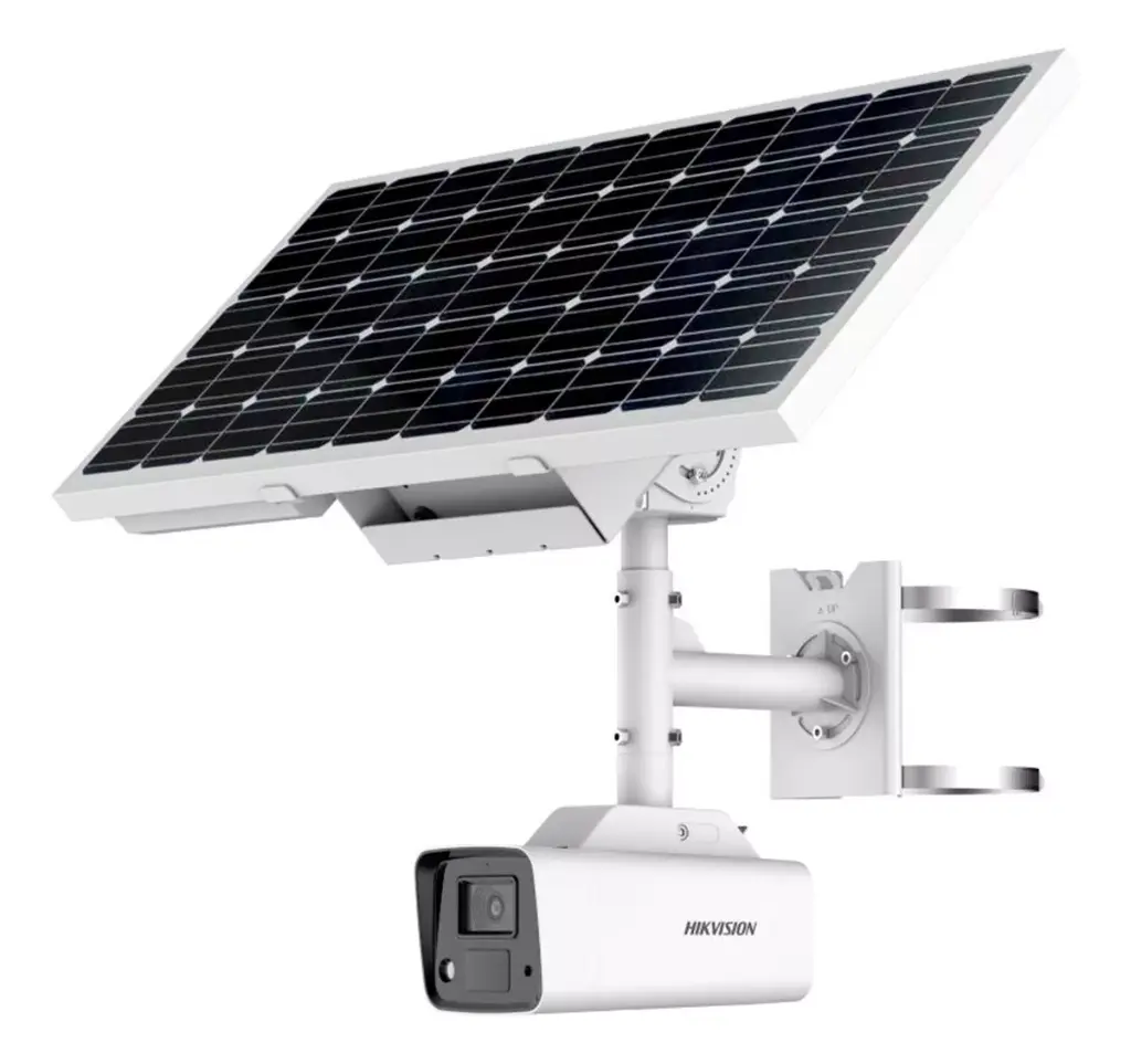 Camara IP Solar 4G ColorVu Hikvision 4MP 6mm Luz Blanca 30m Microfono Altavoz MicroSD PoE IP67 Fig Humana (DS-2XS2T47G1-LDH/4G)*proyecto