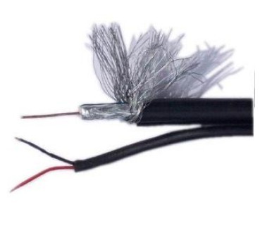 Cable RG59 coaxial siames 90% al-+2x0.5mm x bobina 300 Mt (Coaxil)