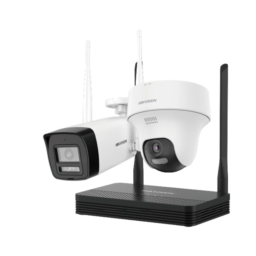 Kit de Camaras wifi Hikvision EasyLink 4MP 2 Bullet exterior + NVS 4ch (NKS424W02H)