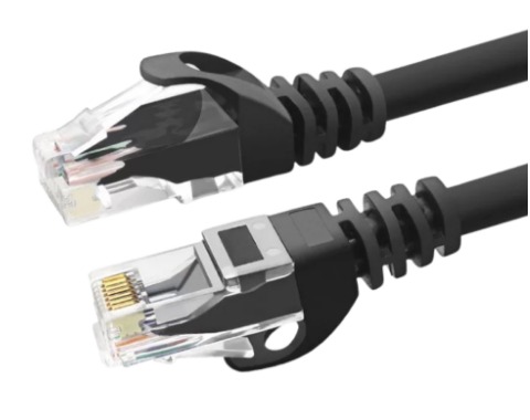 Patchcord Reguvolt 1,5m UTP Cat5e cobre PVC color negro (RV-PCORD5e-150)
