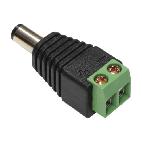 Ficha Alimentacion plug macho 2,1 mm con bornera