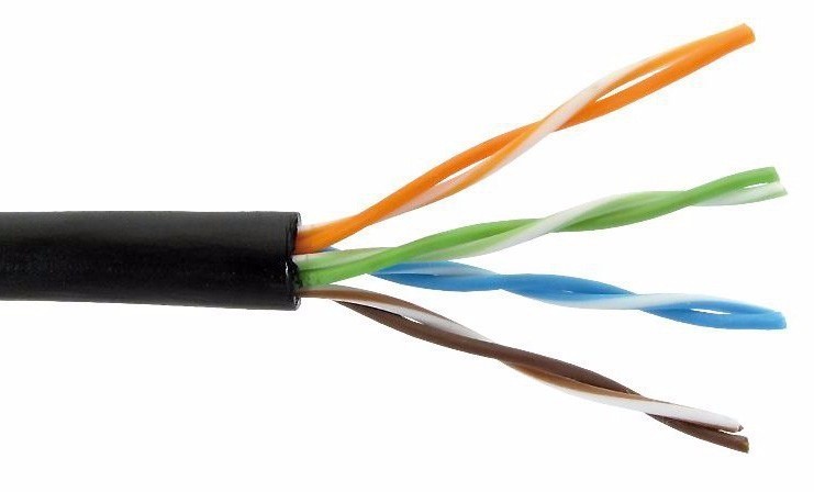 Cable UTP exterior Cat5e FIRENET 100% Cobre x Mt.