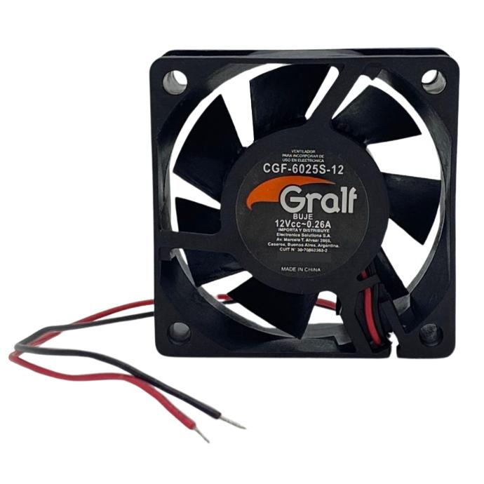 Cooler 12v Gralf 60x60x25mm Buje (CGF-6025S-12)