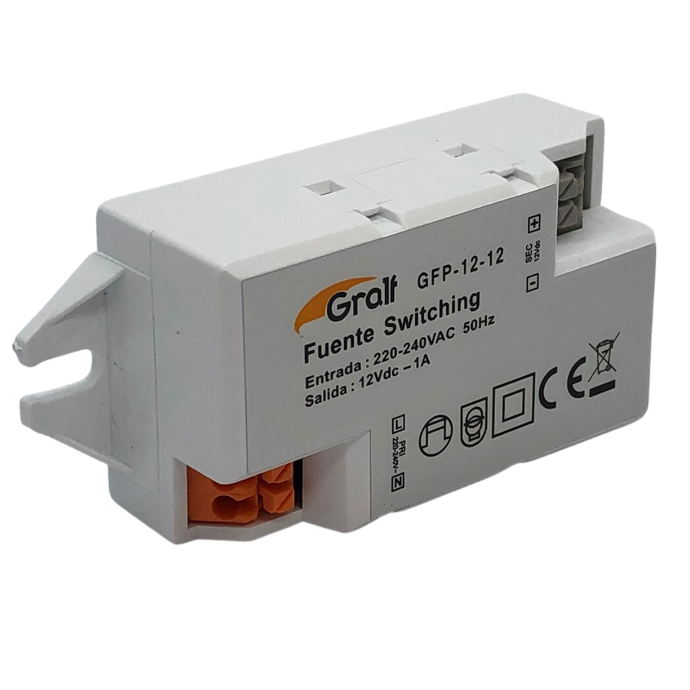 Fuente switching interna 12V 1A Gralf (GFP-12-12)