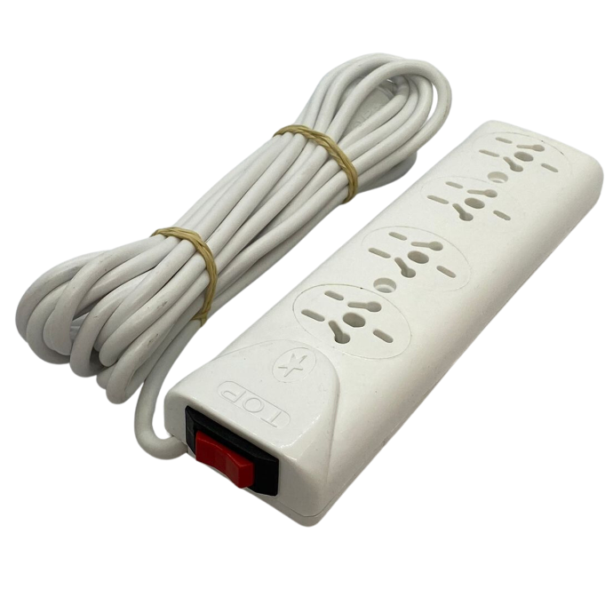 Zapatilla Top 4 tomas con interruptor y cable 5mts