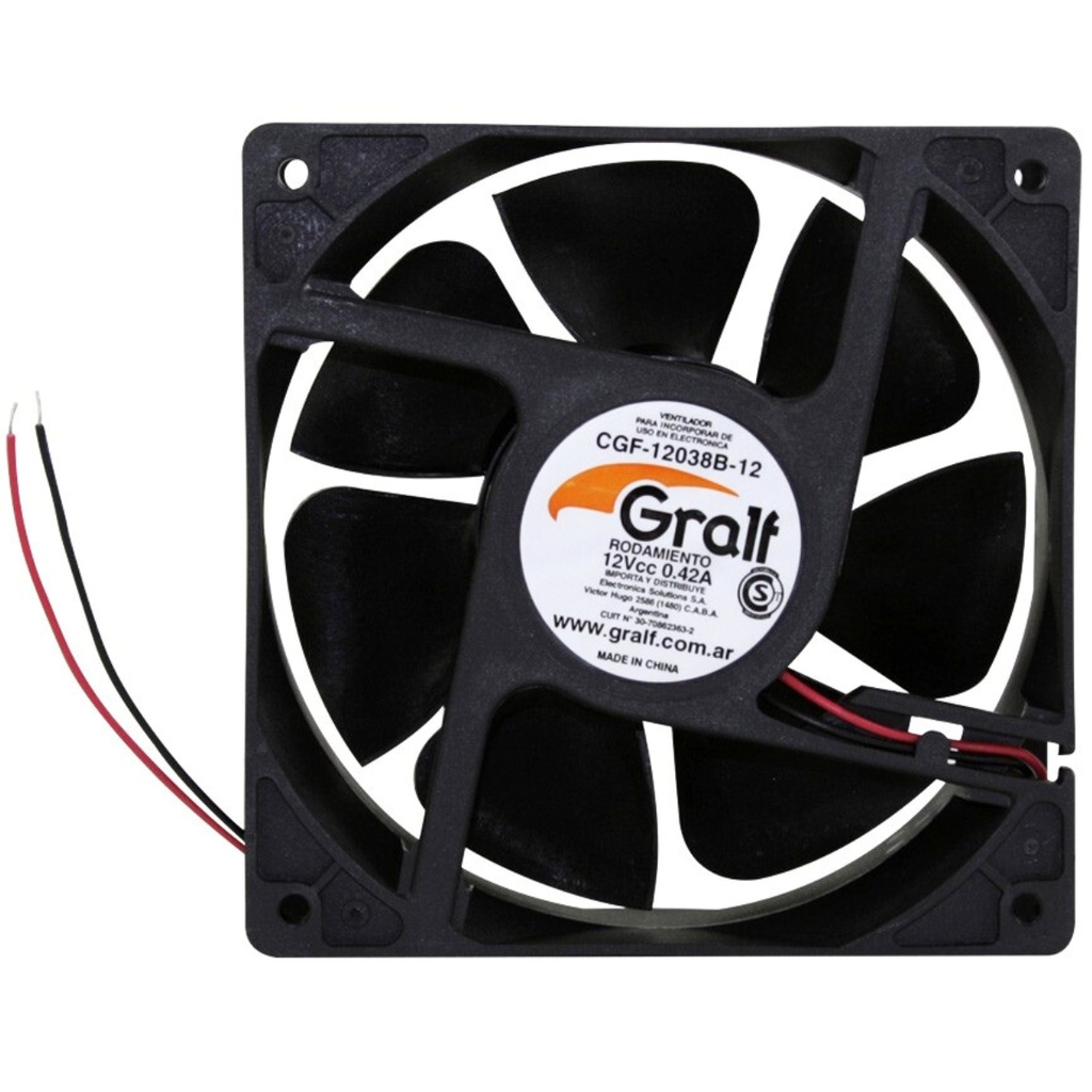 Cooler 12V Gralf 120x120x38mm Ruleman (CGF-1238B-12)