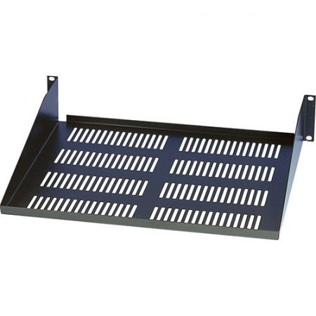 Bandeja AMP fija pesada 550mm / 2 u ventilada negra