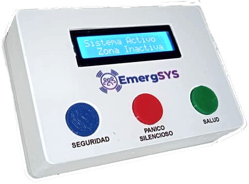 Central de alarma comunitaria con botonera y display Emergsys