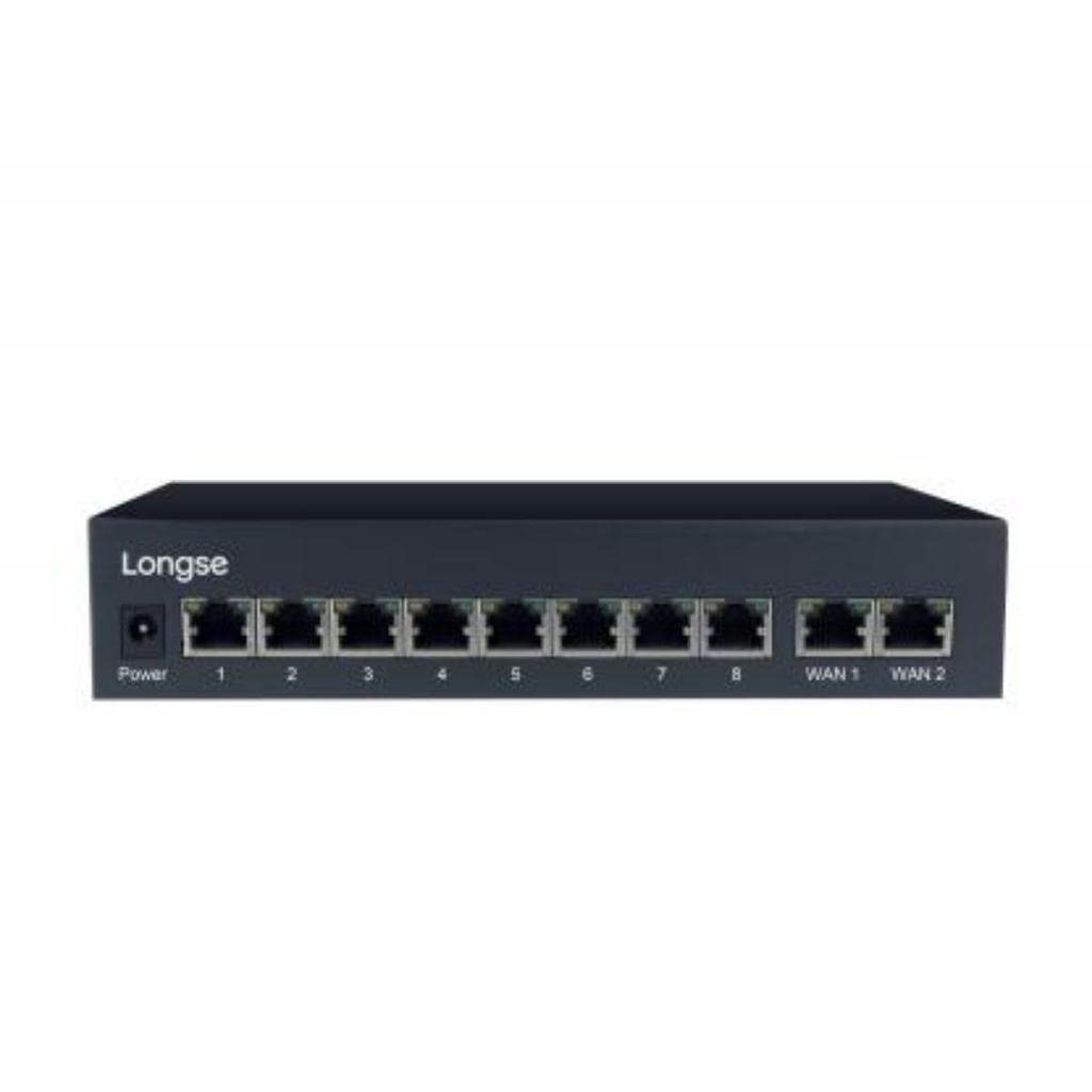 LONGSE-HT812 Switch 8 Puertos POE 10/100 + 2 Puertos WAN Gigabit (120w)