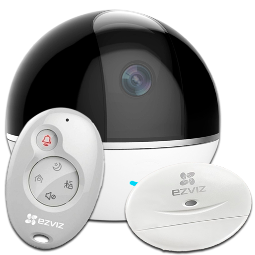 Camara IP Ezviz C6T Wifi + Alarm Hub (magnetico T2- control remoto K2)