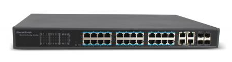 LONGSE-RT2418 SWITCH POE 24 PUERTOS 10/100M + 4 Gigabit + 4 SFP