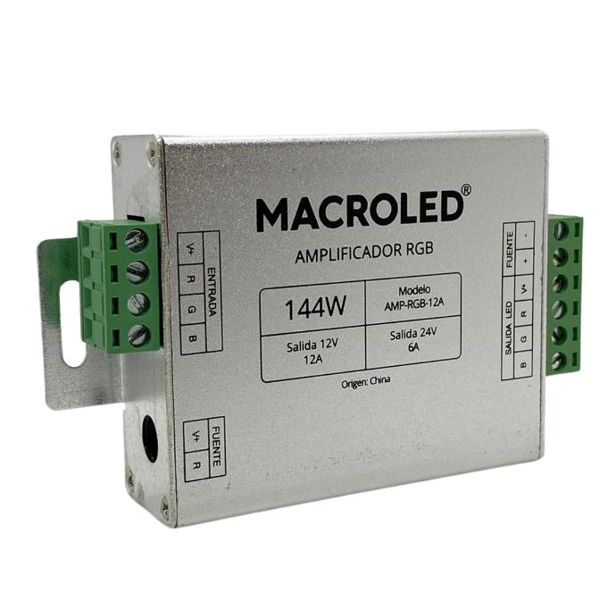Amplificador RGB Macroled 12A metalico (AMP-RGB-12A)