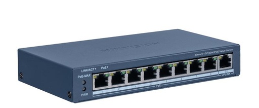 [DS-3E1309P-EI/M] Switch PoE administrable via web, 8 puertos 10/100 + 1 uplink, 60W (DS-3E1309P-EI/M)