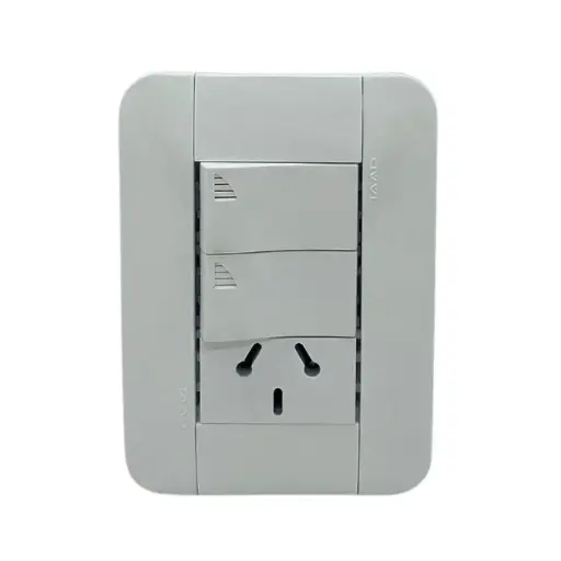 [441715.tuc] 2 interruptores y 1 toma Taad binorma 250V 10A blanco (SE-715)