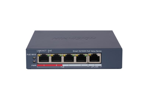 [DS-3E1105P-EI/M.tuc] Switch PoE 4 puertos administrable Hikvision (DS-3E1105P-EI/M)