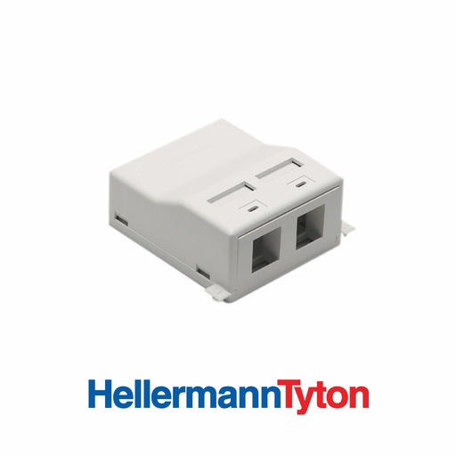 [440525.tuc] Roseta SMB 2 puertos RJ45 HellermannTyton