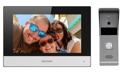 [DS-KIS303-P.tuc] Kit de Videoportero Hibrido Hikvision Frente IP65 + pantalla wifi + Hikconnect (DS-KIS303-P)