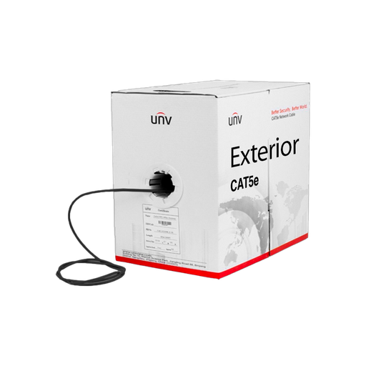 [CAB-LC2110B-IN] Cable UTP Cat5e Exterior Negro Uniview ISO/IEC 11801 - TIA/EIA 568. (100% COBRE) - 305M (CAB-LC2110B-IN)