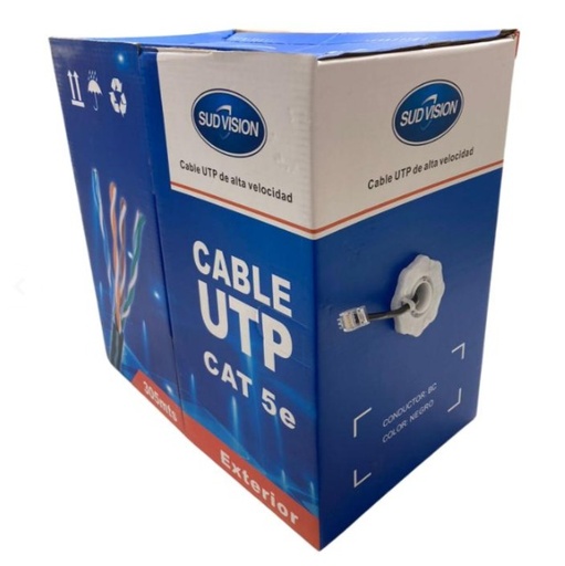 [40502SD.tuc] Cable Sudvision UTP CAT. 5e Exterior CCA 0.7 x 305mts