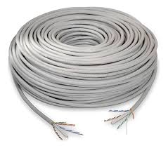 Cable UTP exterior Cat6e FIRENET 100% cobre x rollo 100 Mt.