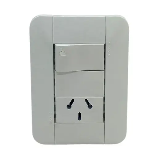 [441709] 1 interruptor y 1 toma Taad binorma 220V 10A blanco (SE-709)