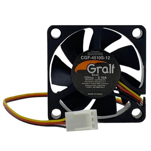 [06513] Cooler 12v Gralf 45x45x10mm Buje (CGF-4510S-12)