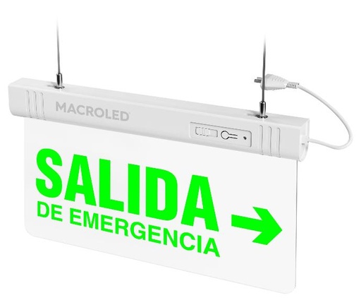 [CSL-EME-DER] Cartel luminoso de salida de emergencia hacia la derecha Macroled