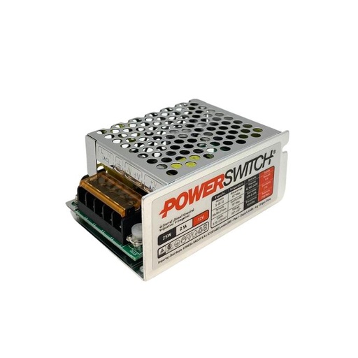 [S-25W-12V] Fuente Powerswitch 12V 2A gabinete metalico IP20